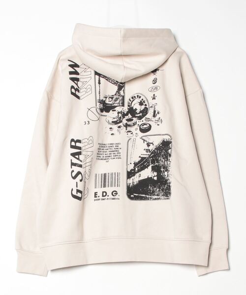 G-STAR(ジースター)の「POSTER BACK GRAPHIC LOOSE HOODIE JACKET/オーバーサイズグラフィックロゴジップパーカー(パーカー・メンズ・ダークブラック/オフホワイト/ブルー・LARGE/MEDIUM/SMALL/X-LARGE/X-SMALL)」の19枚目の写真