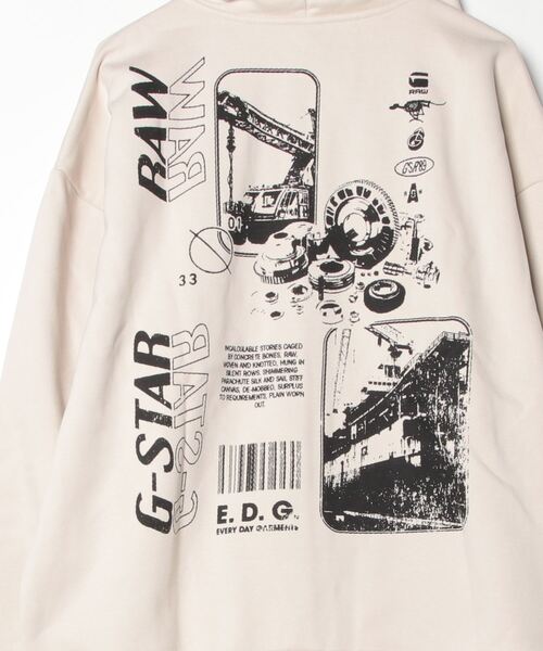 G-STAR(ジースター)の「POSTER BACK GRAPHIC LOOSE HOODIE JACKET/オーバーサイズグラフィックロゴジップパーカー(パーカー・メンズ・ダークブラック/オフホワイト/ブルー・LARGE/MEDIUM/SMALL/X-LARGE/X-SMALL)」の20枚目の写真