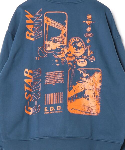 G-STAR(ジースター)の「POSTER BACK GRAPHIC LOOSE HOODIE JACKET/オーバーサイズグラフィックロゴジップパーカー(パーカー・メンズ・ダークブラック/オフホワイト/ブルー・LARGE/MEDIUM/SMALL/X-LARGE/X-SMALL)」の22枚目の写真