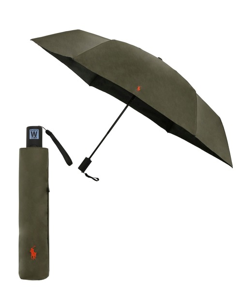 遮光 晴雨兼用 自動開閉折りたたみ日傘 軽量 'ワンポイント ポロポニー