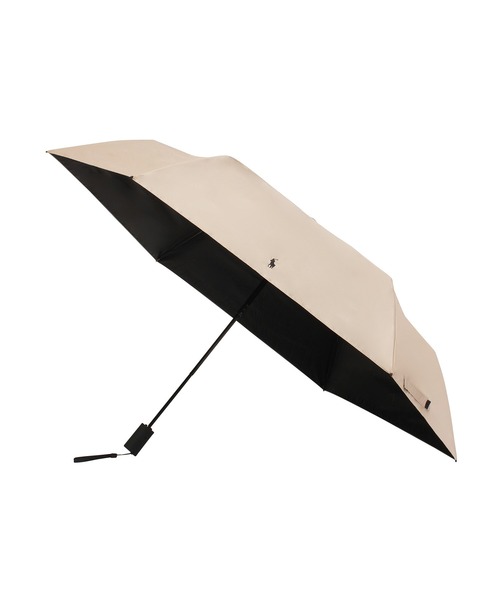 新品  ポロラルフローレン　折りたたみ　日傘  晴雨兼用 ベージュ ワンポイント ポロ ラルフ ローレン POLO RALPH LAUREN 【WEB限定】晴雨兼用