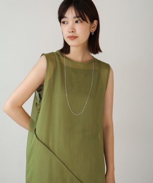 Bou Jeloud（ブージュルード）の「シアーノースリーブワンピース（ワンピース・レディース・ブラック/オリーブ/ライトグレー・38）」の17枚目の写真