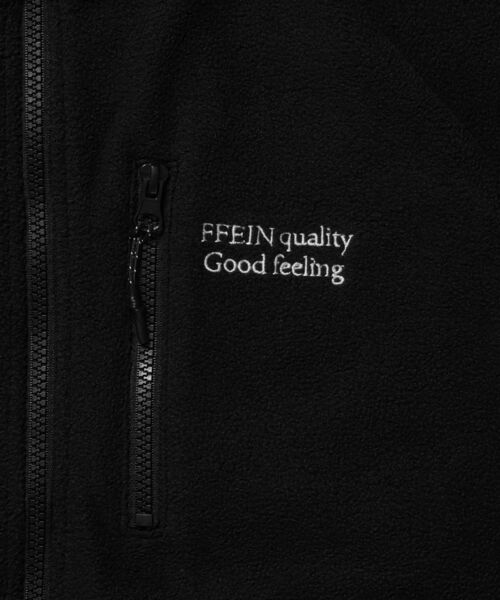 FFEIN(フェイン)の「【FFEIN(フェイン)】ワンポイントフリースジャケット / 刺繍 オーバーサイズ ドローコード ジップ(ブルゾン・メンズ・ネイビー/ブラック/オフホワイト/グレー・LARGE/MEDIUM/SMALL)」の18枚目の写真