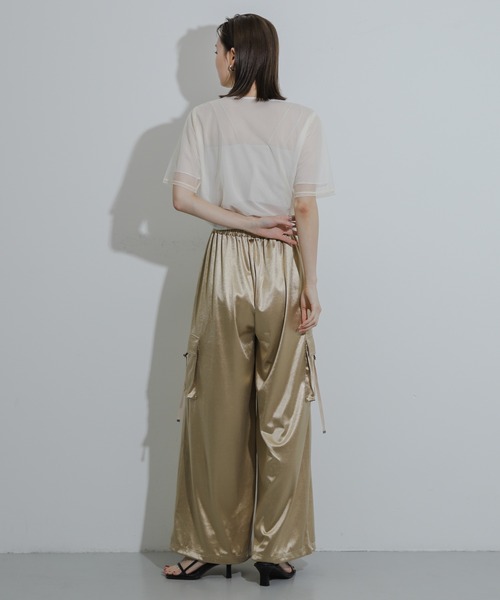 SENSE OF PLACE by URBAN RESEARCH(センスオブプレイスバイアーバンリサーチ)の「チュールレイヤードカットソー(5分袖)(Tシャツ/カットソー・レディース・ネイビー/ピンク/アイボリー/グレー・ONE)」の17枚目の写真