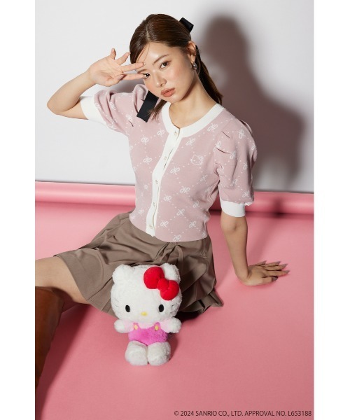 セール】ハローキティジャガードニットカーディガン HELLO KITTY