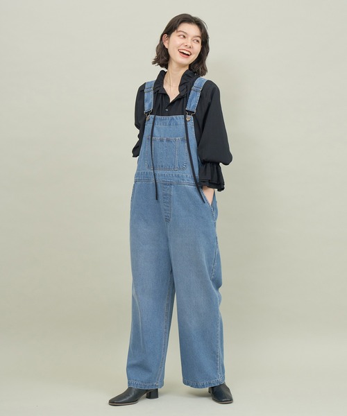 セール】デニムオーバーオール（サロペット/オーバーオール）｜ROPE