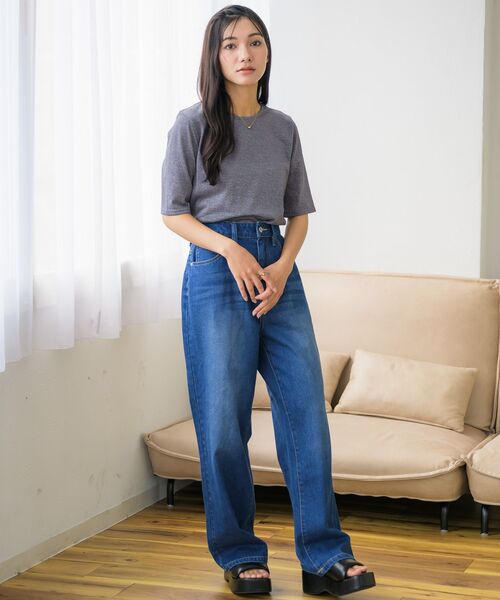 RETRO GIRL(レトロガール)の「ラメシアーTEE(Tシャツ/カットソー・レディース・ライトグレー/ブラック/ナチュラル・FREE)」の5枚目の写真