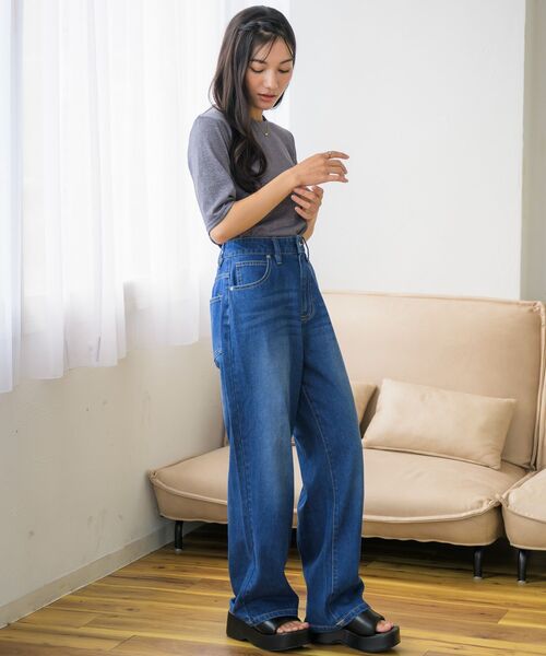 RETRO GIRL(レトロガール)の「ラメシアーTEE(Tシャツ/カットソー・レディース・ライトグレー/ブラック/ナチュラル・FREE)」の6枚目の写真