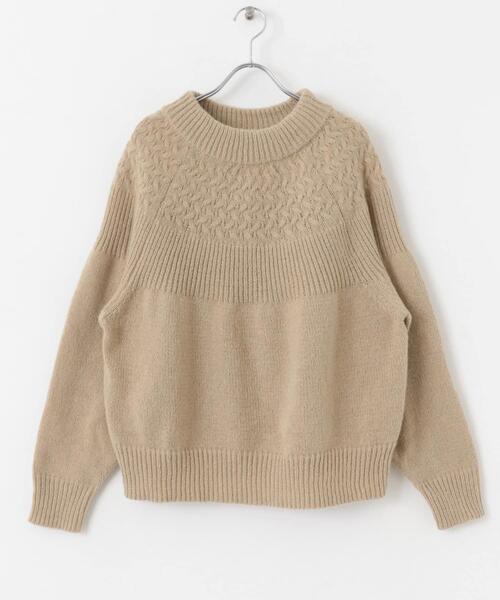 URBAN RESEARCH Sonny Label（アーバンリサーチサニーレーベル）の「ケーブル求心ニットプルオーバー（ニット/セーター・レディース・オフホワイト/ベージュ/レッド/グリーン・FREE）」の11枚目の写真