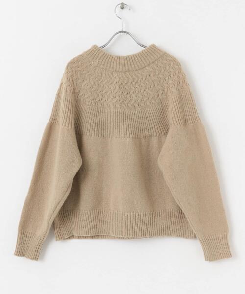 URBAN RESEARCH Sonny Label（アーバンリサーチサニーレーベル）の「ケーブル求心ニットプルオーバー（ニット/セーター・レディース・オフホワイト/ベージュ/レッド/グリーン・FREE）」の12枚目の写真