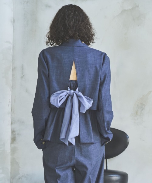 COYSEIO RIBBON ブレザー ショートジャケット　リボンジャケット MUSINSA公式 | COYSEIO RIBBON JACKET BLACK