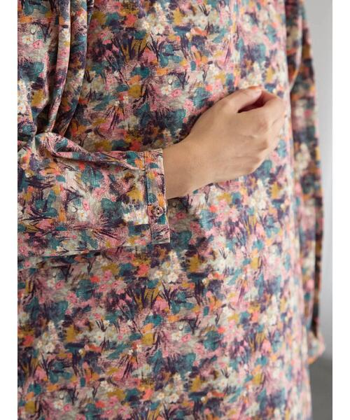 TSUHARU by Samansa Mos2(ツハルバイサマンサモスモス)の「【LIBERTY】FLORAL IMPRESSION柄ワンピース(ワンピース・レディース・グリーン/ピンク・F)」の8枚目の写真