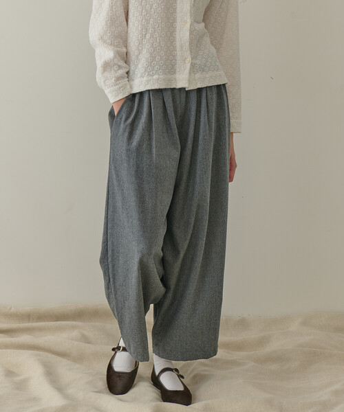 GALLEGO DESPORTES | ウールフランネル ワイドパンツ WOMEN（その他 
