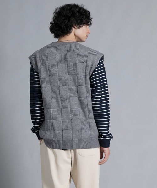 aimoha(アイモハ)の「aimoha men Elegant Check Pattern Vest(ベスト・メンズ・ブラック/チョコ/ダークグレー/ホワイト・MEDIUM/LARGE/X-LARGE/XX-LARGE/XXX-LARGE)」の8枚目の写真