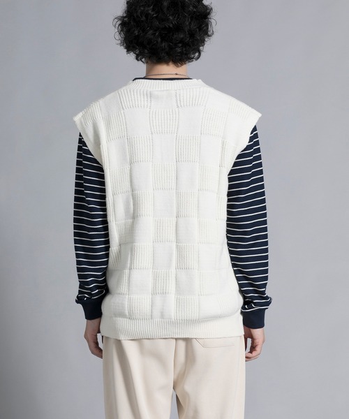 aimoha(アイモハ)の「aimoha men Elegant Check Pattern Vest(ベスト・メンズ・ブラック/チョコ/ダークグレー/ホワイト・MEDIUM/LARGE/X-LARGE/XX-LARGE/XXX-LARGE)」の16枚目の写真