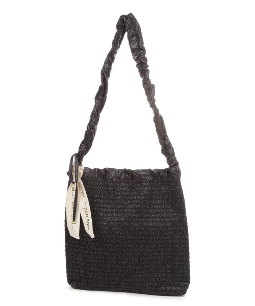 niko and...（ニコアンド）の「オリジナルギャザーフリルショルダーバッグ（ショルダーバッグ・レディース・ブラック/アイボリー/チェック・0）」の2枚目の写真