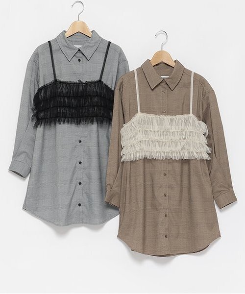 スワンキス♡ワンピースとビスチェ Swankiss（スワンキス）の「JF bycolor lase O/P（ワンピース