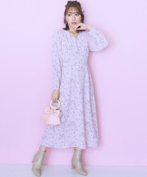 <大きいサイズ> 花柄ワンピース marun