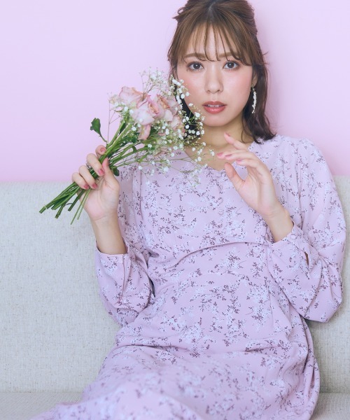 marun(マルン)の「<大きいサイズ> 花柄ワンピース marun(ワンピース・レディース・ブラック/ピンク・5L/4L/3L/LL/L)」の6枚目の写真