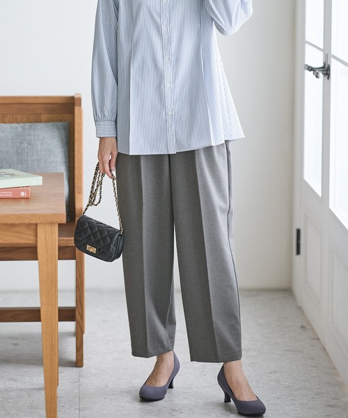 Honeys（ハニーズ）の「【抗菌防臭】カーブパンツ（スラックス・レディース・ブラック/グレイッシュベージュ/チャコール・S/M/L/LL）」の10枚目の写真