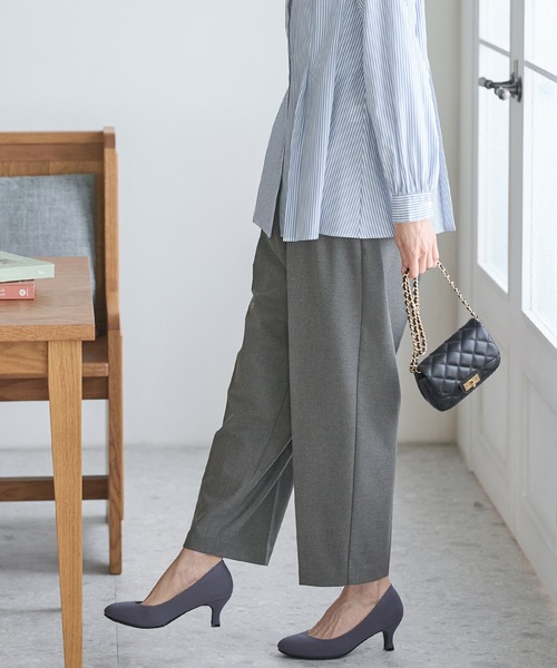 Honeys（ハニーズ）の「【抗菌防臭】カーブパンツ（スラックス・レディース・ブラック/グレイッシュベージュ/チャコール・S/M/L/LL）」の11枚目の写真