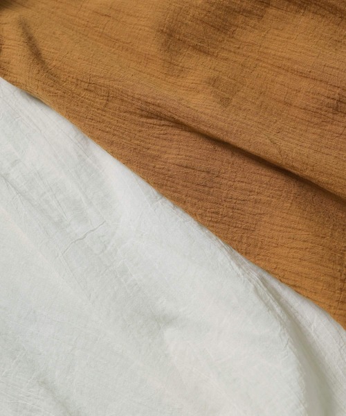 Crisp（クリスプ）の「フリルカラースキッパーロングチュニック（シャツ/ブラウス・レディース・ブラウン/アイボリー・FREE）」の14枚目の写真