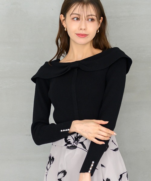MISCH MASCH（ミッシュマッシュ）の「フロッキーフラワースカート /MM437216（スカート・レディース・ブラック/ベージュ/グレー・S/M）」の11枚目の写真