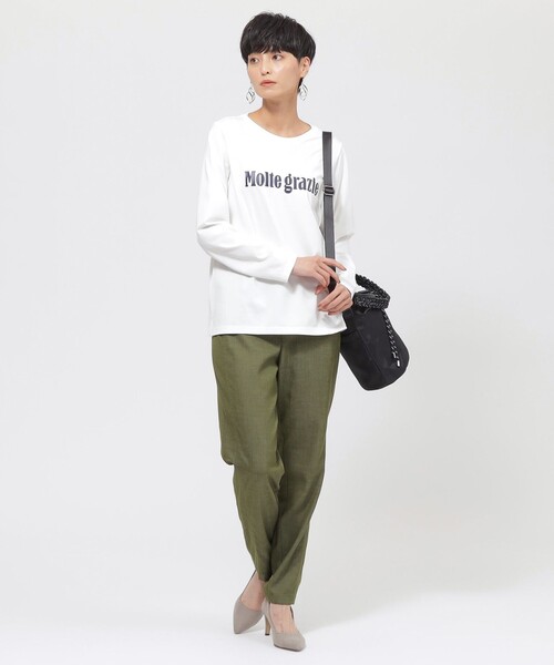 【新品】EVEX by KRIZIA ☆ロゴプリントプルオーバーカットソー セール】【カタログ掲載品】【ウォッシャブル】シルケット
