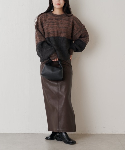 Lui's（ルイス）の「メランジMIXショートプルオーバー（ニット/セーター・レディース・サックスブルー/ブラウン・FREE）」の17枚目の写真