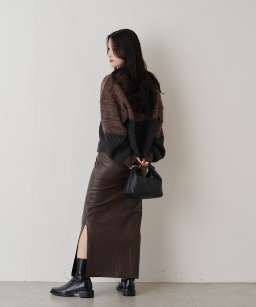 Lui's（ルイス）の「メランジMIXショートプルオーバー（ニット/セーター・レディース・サックスブルー/ブラウン・FREE）」の22枚目の写真