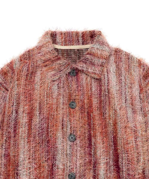 JUNRED（ジュンレッド）の「ストライプシャギーシャツ（シャツ/ブラウス・メンズ・レッド/イエロー系その他3・S/M/L）」の6枚目の写真