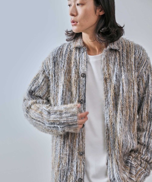 JUNRED（ジュンレッド）の「ストライプシャギーシャツ（シャツ/ブラウス・メンズ・レッド/イエロー系その他3・S/M/L）」の13枚目の写真