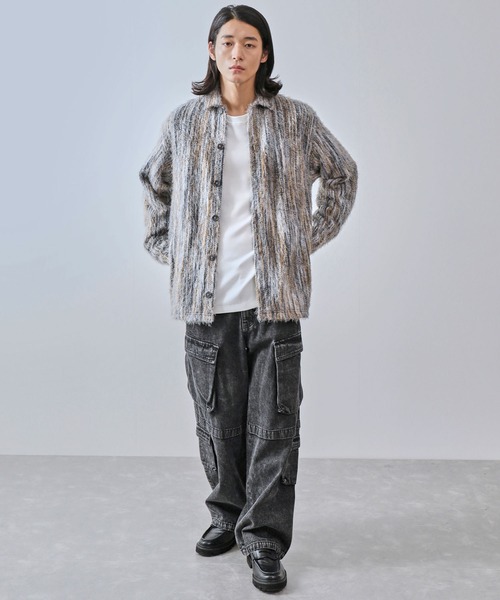 JUNRED（ジュンレッド）の「ストライプシャギーシャツ（シャツ/ブラウス・メンズ・レッド/イエロー系その他3・S/M/L）」の21枚目の写真