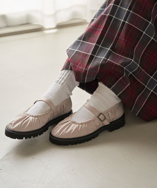 FREAK'S STORE（フリークスストア）の「厚底ベルトバレエシューズ（バレエシューズ・レディース・ブラック/ナチュラル・36/37/38）」の6枚目の写真