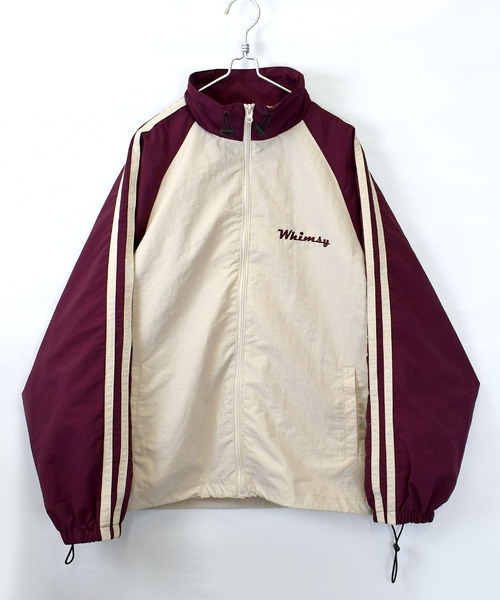 front embroidery raglan sleeves nylon jacket/フロント刺繍 ラグラン