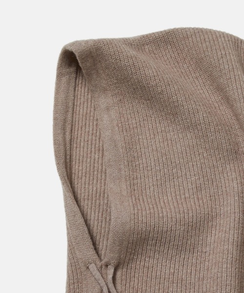 LE CIEL BLEU（ルシェルブルー）の「ニットフード / Knit Hood（ニットキャップ/ビーニー・レディース・ライトグレー/ベージュ/ブラック/レッド・36）」の10枚目の写真