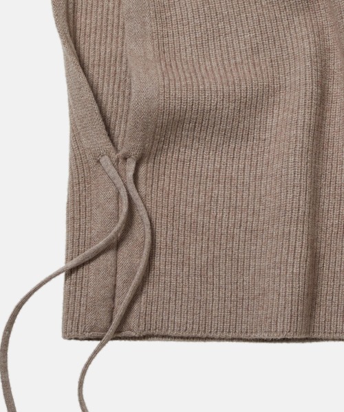 LE CIEL BLEU（ルシェルブルー）の「ニットフード / Knit Hood（ニットキャップ/ビーニー・レディース・ライトグレー/ベージュ/ブラック/レッド・36）」の11枚目の写真