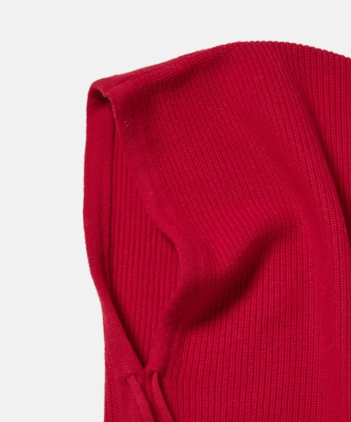 LE CIEL BLEU（ルシェルブルー）の「ニットフード / Knit Hood（ニットキャップ/ビーニー・レディース・ライトグレー/ベージュ/ブラック/レッド・36）」の12枚目の写真