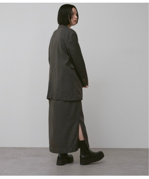 duei（デュイ）の「ウエストレイヤードストライプスカート（スカート・レディース・ブラック/グレー・FREE）」の13枚目の写真