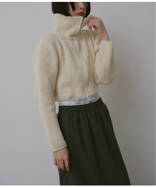 duei（デュイ）の「ウエストレイヤードストライプスカート（スカート・レディース・ブラック/グレー・FREE）」の3枚目の写真