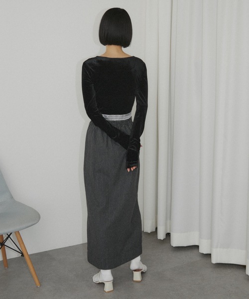 duei（デュイ）の「ウエストレイヤードストライプスカート（スカート・レディース・ブラック/グレー・FREE）」の17枚目の写真