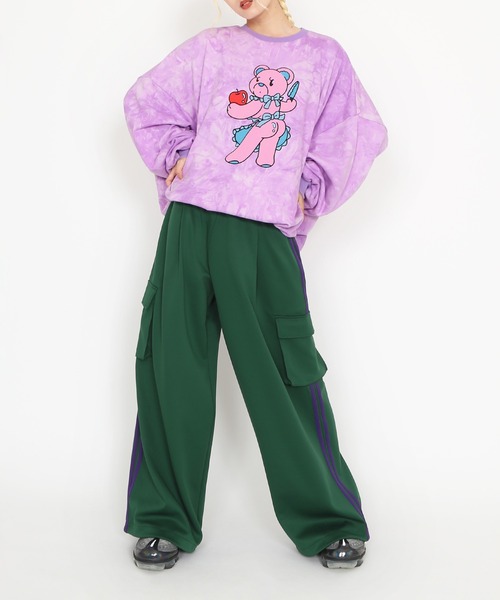 PUNYUS（プニュズ）の「タイダイベアビッグスウェット（スウェット・レディース・ライム/ピンク/スミクロ/パープル・3/4）」の19枚目の写真