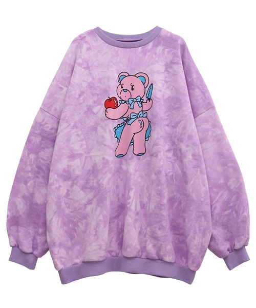 PUNYUS（プニュズ）の「タイダイベアビッグスウェット（スウェット・レディース・ライム/ピンク/スミクロ/パープル・3/4）」の21枚目の写真