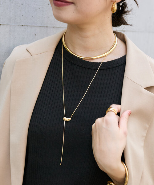 RIVE DROITE（リヴドロワ）の「【使い勝手◎】ビーンズスライドネックレス（ネックレス・レディース・シルバー/ゴールド・FREE）」の7枚目の写真