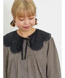 Samansa Mos2 | メッシュ刺繍襟取り外しブラウス(シャツ/ブラウス)