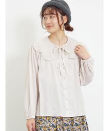 Samansa Mos2 | メッシュ刺繍襟取り外しブラウス(シャツ/ブラウス)