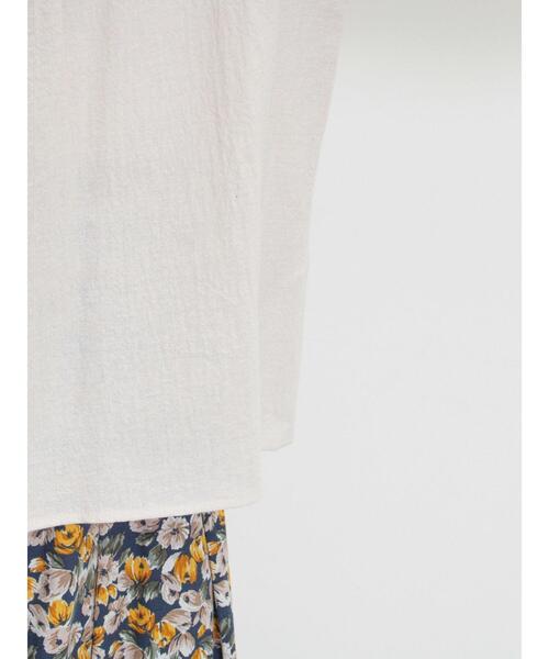 Samansa Mos2（サマンサ モスモス）の「メッシュ刺繍襟取り外しブラウス（シャツ/ブラウス・レディース・チャコールグレー/キナリ/ブラック・F）」の15枚目の写真