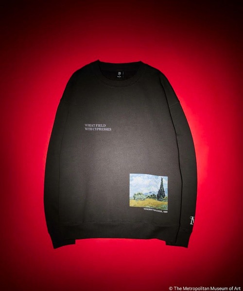 niko and...（ニコアンド）の「【The Metropolitan Museum of Art】コラボアートプルオーバー（スウェット・メンズ・チャコール/ピンク/オフホワイト・MEDIUM/LARGE）」の5枚目の写真
