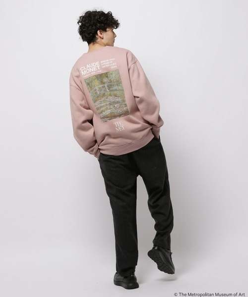 niko and...（ニコアンド）の「【The Metropolitan Museum of Art】コラボアートプルオーバー（スウェット・メンズ・チャコール/ピンク/オフホワイト・MEDIUM/LARGE）」の8枚目の写真