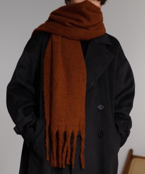 epnok（エプノック）の「アソートボリュームマフラー（マフラー・メンズ・ダークブラウン/ワインレッド/ブラウン/マスタード/ベージュ/グレー/ブルー/グレイッシュブルー/ライトブルー/ブラック/アイボリー・FREE）」の6枚目の写真